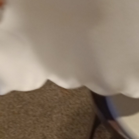 FINAL PRICE TALBOTS ivory 3/4 sleeve blouse w scalloped hem & flap in rear 1X - Picture 6 of 13